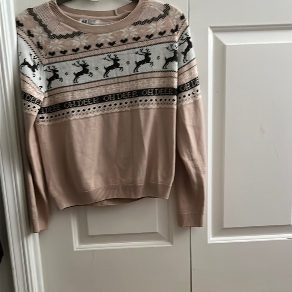 Women's Pink Reindeer Sweater